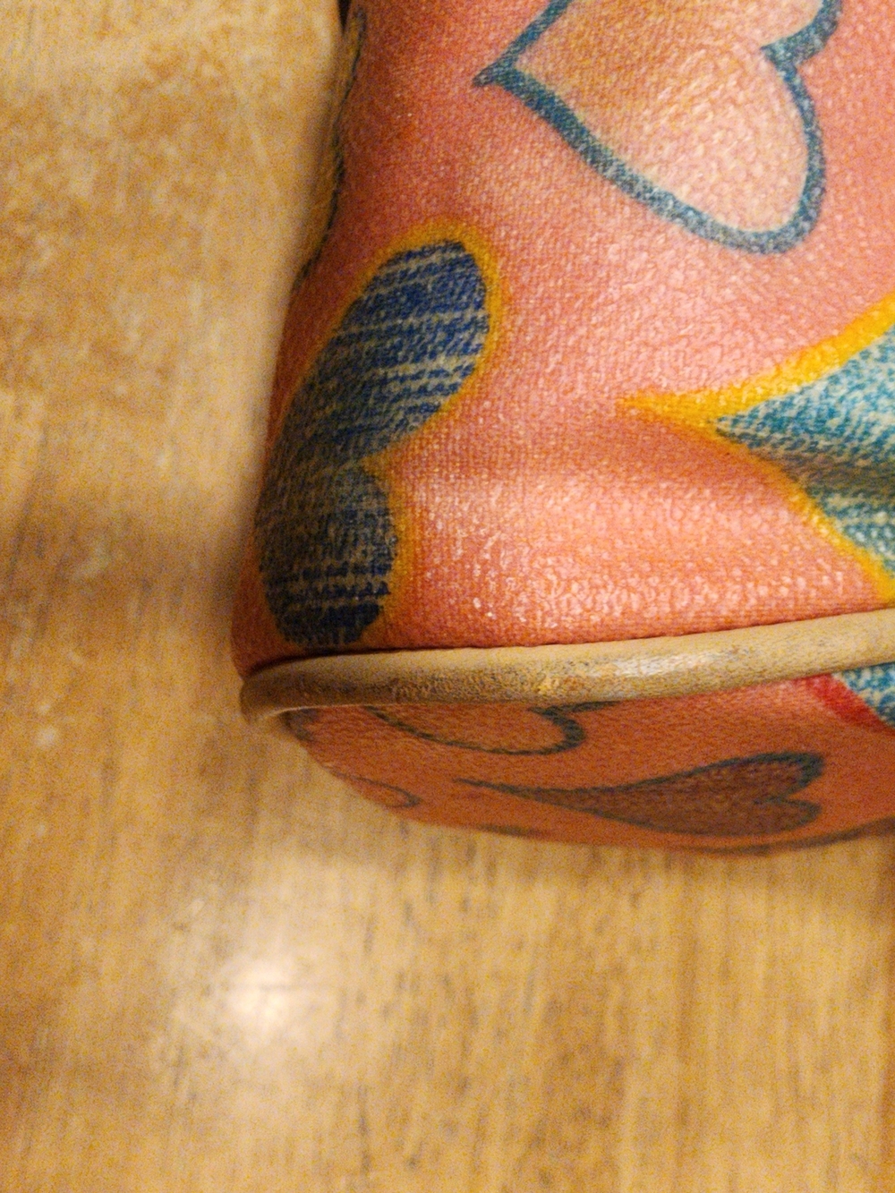 vintage Y2K Dooney & Bourke multicolor crayon hearts barrel bag - Picture 5 of 16